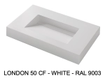 Plan vasque lavabo sur mesure : L 60 à 201 x P 40 à 51 cm, finition lisse mate, 10 couleurs au choix, Anti bactérien, résine Akrytan® teinté dans la masse, Livraison Offerte.